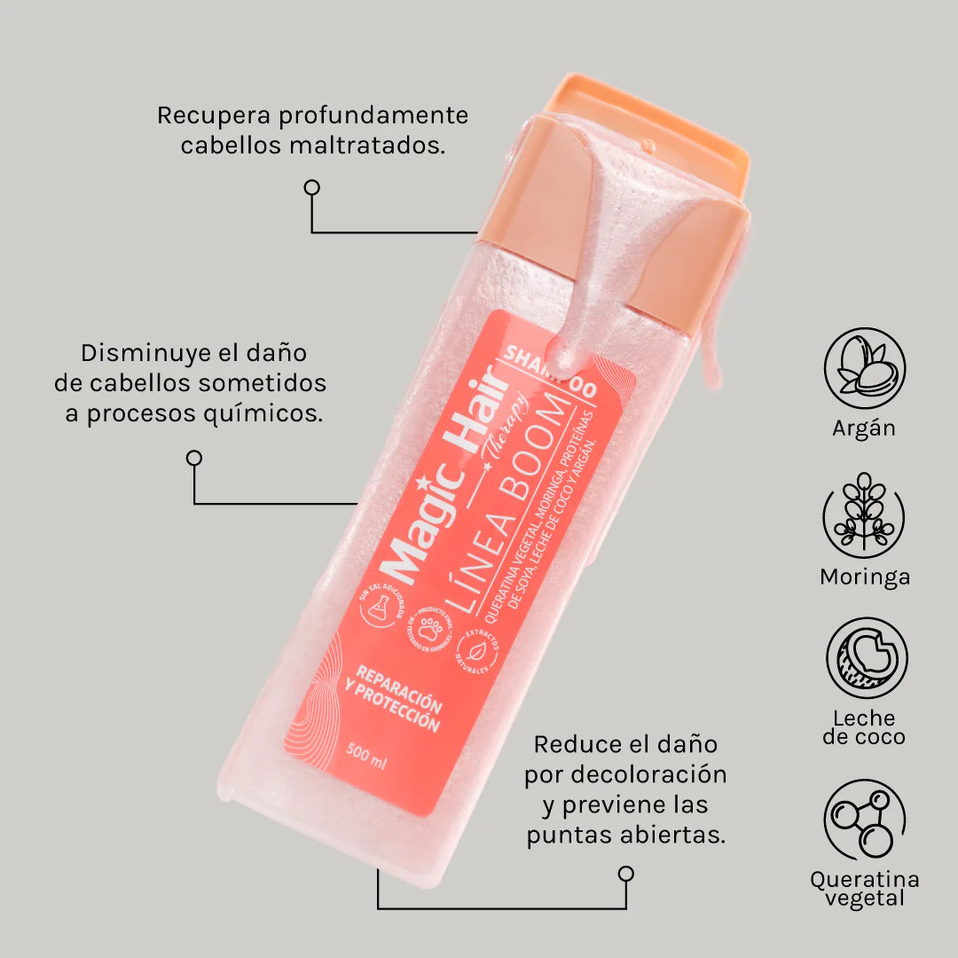 SHAMPOO BOOM REPARACION PROFUNDA 500ml MAGIC HAIR