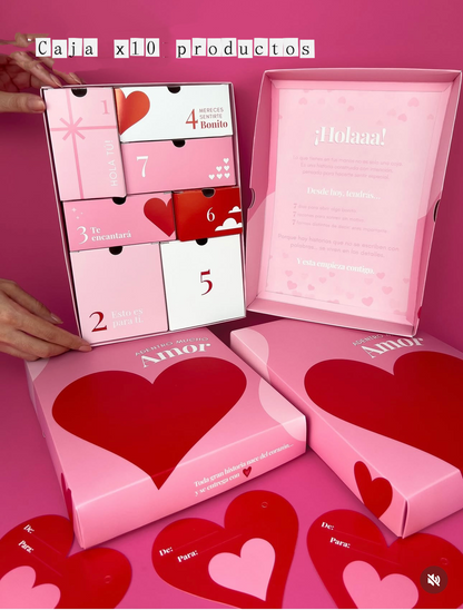 Caja amor y amistad grande x10 productos