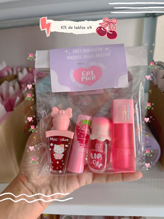 Kit de labios x4 amor y amistad 🌷