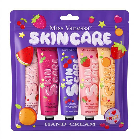 Set x5 cremas de manos frutas