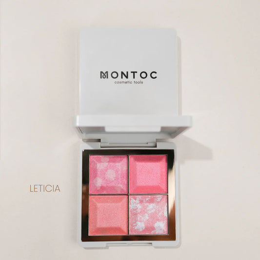 Paleta Bronzer, iluminador y Rubor Light Set Montoc (S-E28- C
