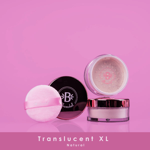 Polvo suelto translucent 2 en 1 grande XL Bloomshell