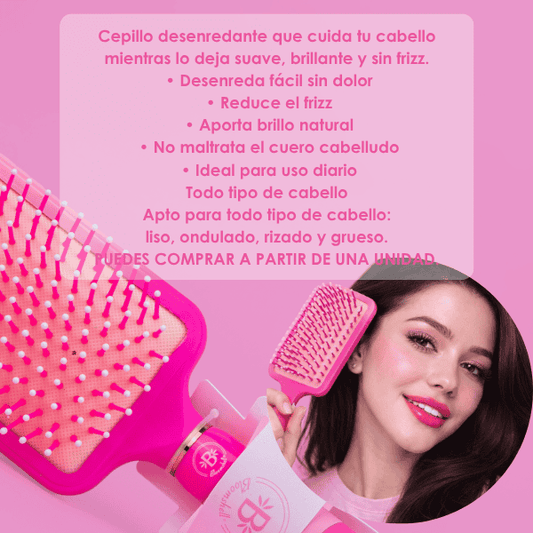 Cepillo pink cuadrado Bloomshell
