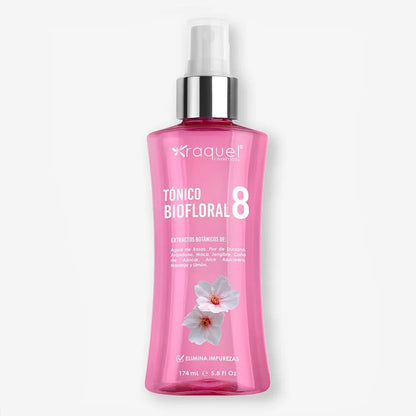 Tonico Biofloral 8 con flor de durazno y agua de rosa RAQUEL