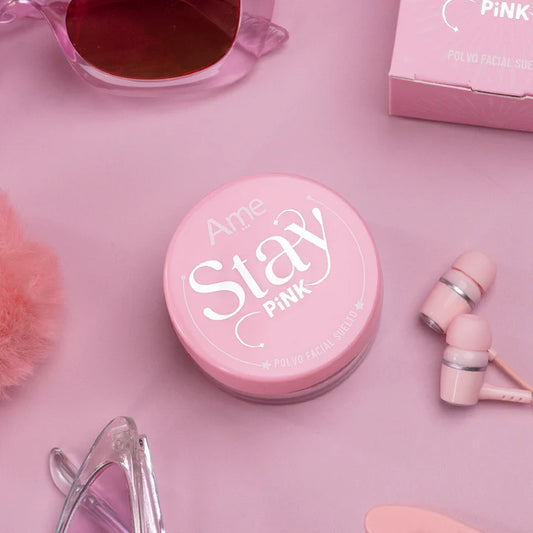 POLVO FACIAL ROSADO AME STAY PINK (S-E25-E)
