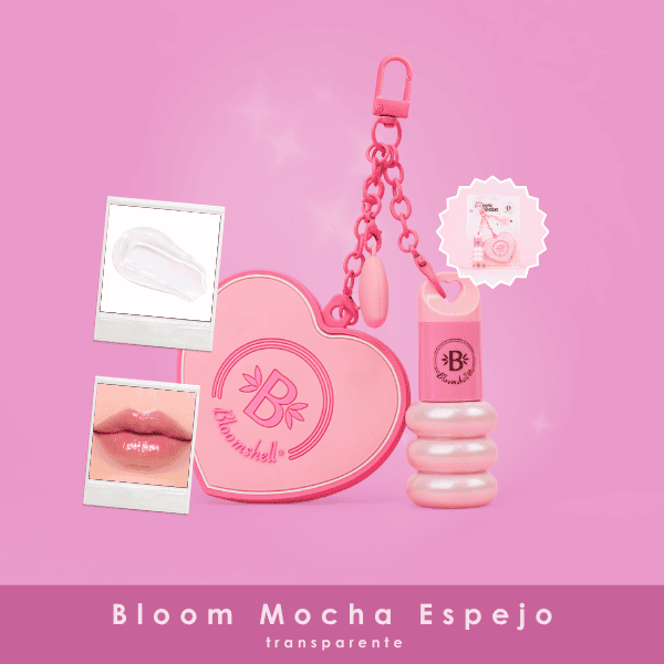 Llavero espejo transparente Bloomshell (S-E25-B)